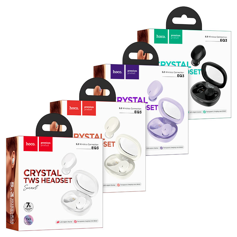 Hoco EQ3 Smart TWS Earbuds – Bluetooth LED Power Display